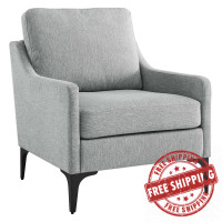 Modway EEI-6023-LGR Corland Upholstered Fabric Armchair Light Gray