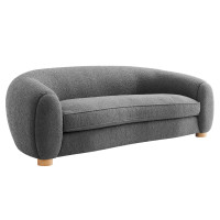 Modway EEI-6024-GRY Abundant Boucle Upholstered Fabric Sofa Gray