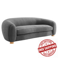 Modway EEI-6024-GRY Abundant Boucle Upholstered Fabric Sofa Gray