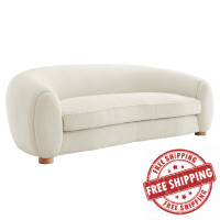 Modway EEI-6024-IVO Abundant Boucle Upholstered Fabric Sofa Ivory