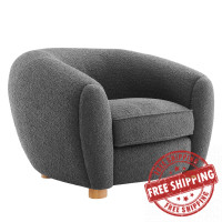 Modway EEI-6025-GRY Abundant Boucle Upholstered Fabric Armchair Gray