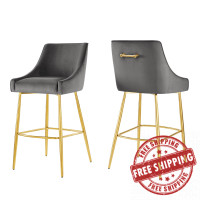 Modway EEI-6037-GRY Discern Bar Stools - Set of 2 Gray