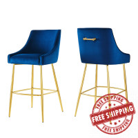 Modway EEI-6037-NAV Discern Bar Stools - Set of 2 Navy