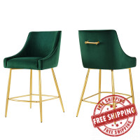 Modway EEI-6038-GRN Discern Counter Stools - Set of 2 Green