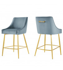 Modway EEI-6038-LBU Discern Counter Stools - Set of 2 Light Blue