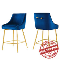 Modway EEI-6038-NAV Discern Counter Stools - Set of 2 Navy