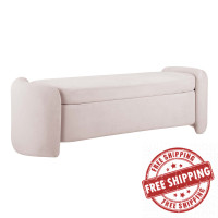 Modway EEI-6054-PNK Nebula Upholstered Performance Velvet Bench Pink