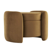 Modway EEI-6055-COG Nebula Upholstered Performance Velvet Ottoman Cognac