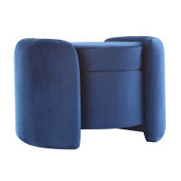 Modway EEI-6055-MID Nebula Upholstered Performance Velvet Ottoman Midnight Blue