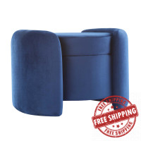 Modway EEI-6055-MID Nebula Upholstered Performance Velvet Ottoman Midnight Blue