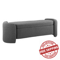 Modway EEI-6056-CHA Nebula Boucle Upholstered Bench Charcoal