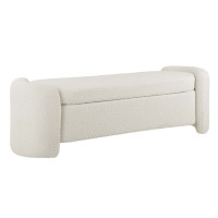 Modway EEI-6056-IVO Nebula Boucle Upholstered Bench Ivory