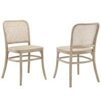Modway EEI-6078-GRY Winona Wood Dining Side Chair Set of 2 Gray