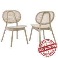 Modway EEI-6081-GRY Malina Wood Dining Side Chair Set of 2 Gray