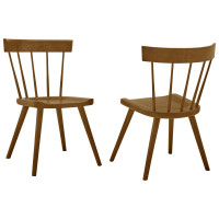 Modway EEI-6082-WAL Sutter Wood Dining Side Chair Set of 2 Walnut