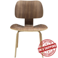 Modway EEI-620-WAL Fathom Dining Side Chair in Walnut