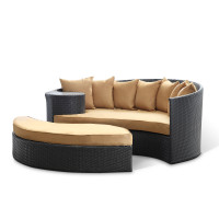 Modway EEI-645-EXP-MOC Taiji Outdoor Patio Wicker Daybed