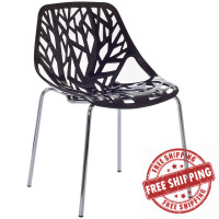 Modway EEI-651-BLK Stencil Dining Side Chair in Black