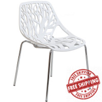 Modway EEI-651-WHI Stencil Dining Side Chair in White