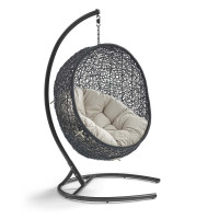 Modway EEI-739-BEI-SET Encase Swing Outdoor Patio Lounge Chair Beige