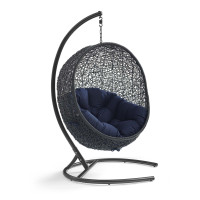 Modway EEI-739-NAV-SET Encase Swing Outdoor Patio Lounge Chair Navy