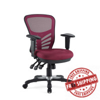 Modway EEI-757-RED Articulate Office Chair in Red