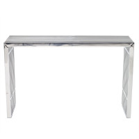Modway EEI-779-SLV Gridiron Console Table in Silver