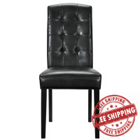 Modway EEI-811-BLK Perdure Dining Side Chair in Black