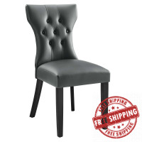 Modway EEI-812-GRY Silhouette Dining Vinyl Side Chair Gray