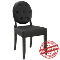 Modway EEI-815-BLK Button Dining Side Chair in Black