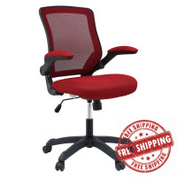 Modway EEI-825-RED Veer Office Chair in Red