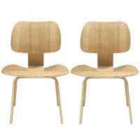 Modway EEI-870-NAT Fathom Dining Chairs Set of 2 in Natural