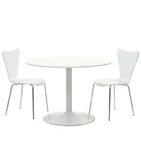 Modway EEI-887 Revolve 3 Piece Dining Set in White