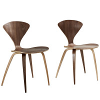 Modway EEI-899 Vortex Dining Chairs Set of 2 in Dark Walnut