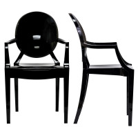 Modway EEI-905-BLK Casper Dining Chairs Set of 2 in Clear