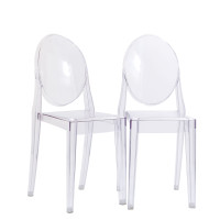 Modway EEI-906-CLR Casper Dining Chairs Set of 2 in Clear