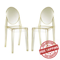 Modway EEI-906-YLW Casper Dining Chairs Set of 2 Yellow