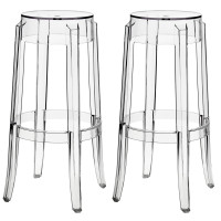 Modway EEI-909-CLR Casper Bar Stools Set of 2 in Clear