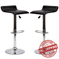 Modway EEI-937-BLK Gloria Bar Stools Set of 2 in Black