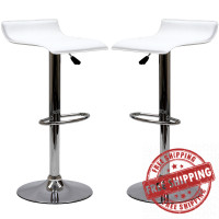 Modway EEI-937-WHI Gloria Bar Stools Set of 2 in White