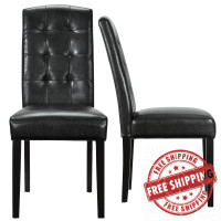 Modway EEI-952-BLK Perdure Dining Chairs Set of 2