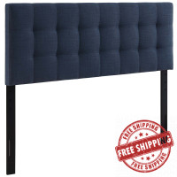 Modway MOD-5041-NAV Lily Queen Fabric Headboard in Navy