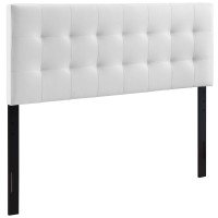 Modway MOD-5130-WHI Lily Queen Vinyl Headboard in White