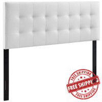 Modway MOD-5130-WHI Lily Queen Vinyl Headboard in White