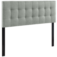 Modway MOD-5144-GRY Lily King Fabric Headboard in Gray