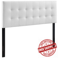 Modway MOD-5145-WHI Lily King Vinyl Headboard in White