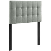 Modway MOD-5148-GRY Countess Twin Fabric Headboard in Gray