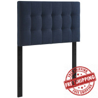 Modway MOD-5148-NAV Lily Twin Fabric Headboard in Navy