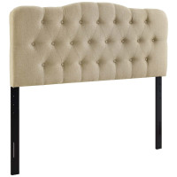 Modway MOD-5154-BEI Annabel Queen Fabric Headboard in Beige