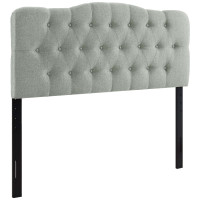 Modway MOD-5154-GRY Annabel Queen Fabric Headboard in Gray